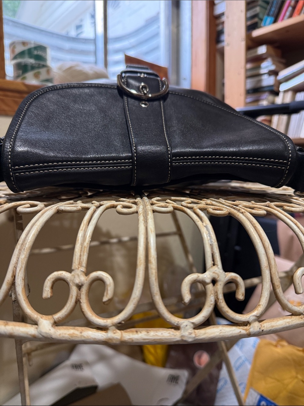 Coach SoHo Flap 9480 Black Leather Crossbody with Buckle Detail - Picture 11 of 14
